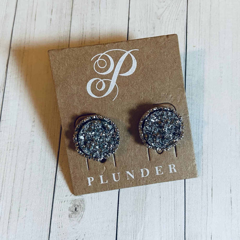 Plunder druzy earrings